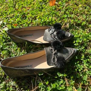 Karl Lagerfeld Woman’s Black/Gold shoes size 7